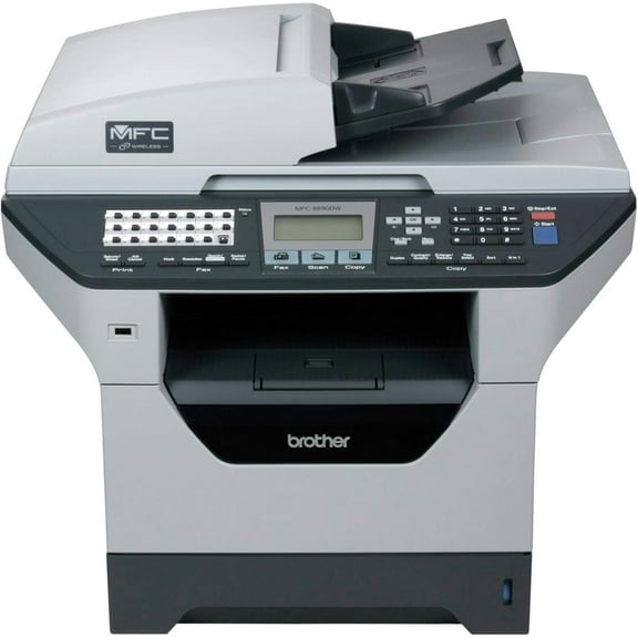 Restored Brother MFC-8890DW All-In-One Monochrome Laser Printer – Print, Copy, Scan, Fax, Duplex, Wireless (Refurbished)