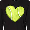 thumbnail image 4 of Inktastic Tennis Ball in Heart Long Sleeve T-Shirt, 4 of 5