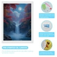 thumbnail image 3 of Diamond Art Kits for Adults, Waterfall Under Moonlit Autumn Skies 5D Diamond Painting Kits for Adults Beginners, DIY Full Drill Diamond Painting, Gem Art and Crafts 12x16, 3 of 7