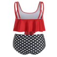 thumbnail image 2 of Women 2Pcs Padded Ruffle Strappy Crop Tops High Waist Bikini Set Swimsuit Swimwear Summer, 2 of 2