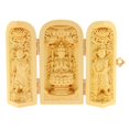 thumbnail image 2 of Estatua de Tres Dios de Budismo Sakyamuni Guanyin Adorno Ornamento Fengshui, 2 of 7