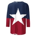 thumbnail image 4 of Pxxlle 250 Anniversary USA Flag Shirts for Women Plus Size 3/4 Sleeve 4th of July T Shirts Summer Casual Crewneck Tops for Independence Day XL, 4 of 5