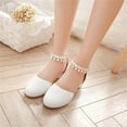 thumbnail image 5 of Celivon Kids Girl Mary Jane Dress Shoes Low Heels Flower Party High School Prom Sandals Dress Shoes For Tween 11-11.5 Years, 5 of 9