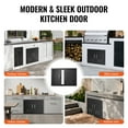 thumbnail image 4 of VEVOR BBQ Access Door, 30W x 21H Inch Double Outdoor Kitchen Door, Cold Plate Flush Mount Door, Wall Vertical Door with Handles and Ventss, for BBQ Island, Grilling Station, Outside Cabinet, 4 of 9