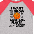 thumbnail image 4 of Inktastic I Want to Grow Up to Be a Basketball Player Like My Daddy Boys or Girls Toddler T-Shirt, 4 of 5