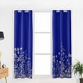 thumbnail image 5 of Hokiten Blue Botanical Blackout Curtains | Light Blocking Print Window Curtains, Farmhouse Spring Summer Flower Thermal Insulated Window Drapes for Living Room Kitchen Cafe (2 Panels, 104"W x 90"L), 5 of 7