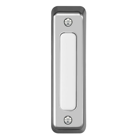 Globe Electric 91009259 Heath Zenith Plastic Wired Push Doorbell Button - Nickel