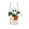 thumbnail image 7 of Dserhfy Halloween Suncatcher Stained Glass Window Hanging Sun Catcher Acrylic Ghost Plant Bookshelf Decoration for Window Wall Art Decor, 7 of 7