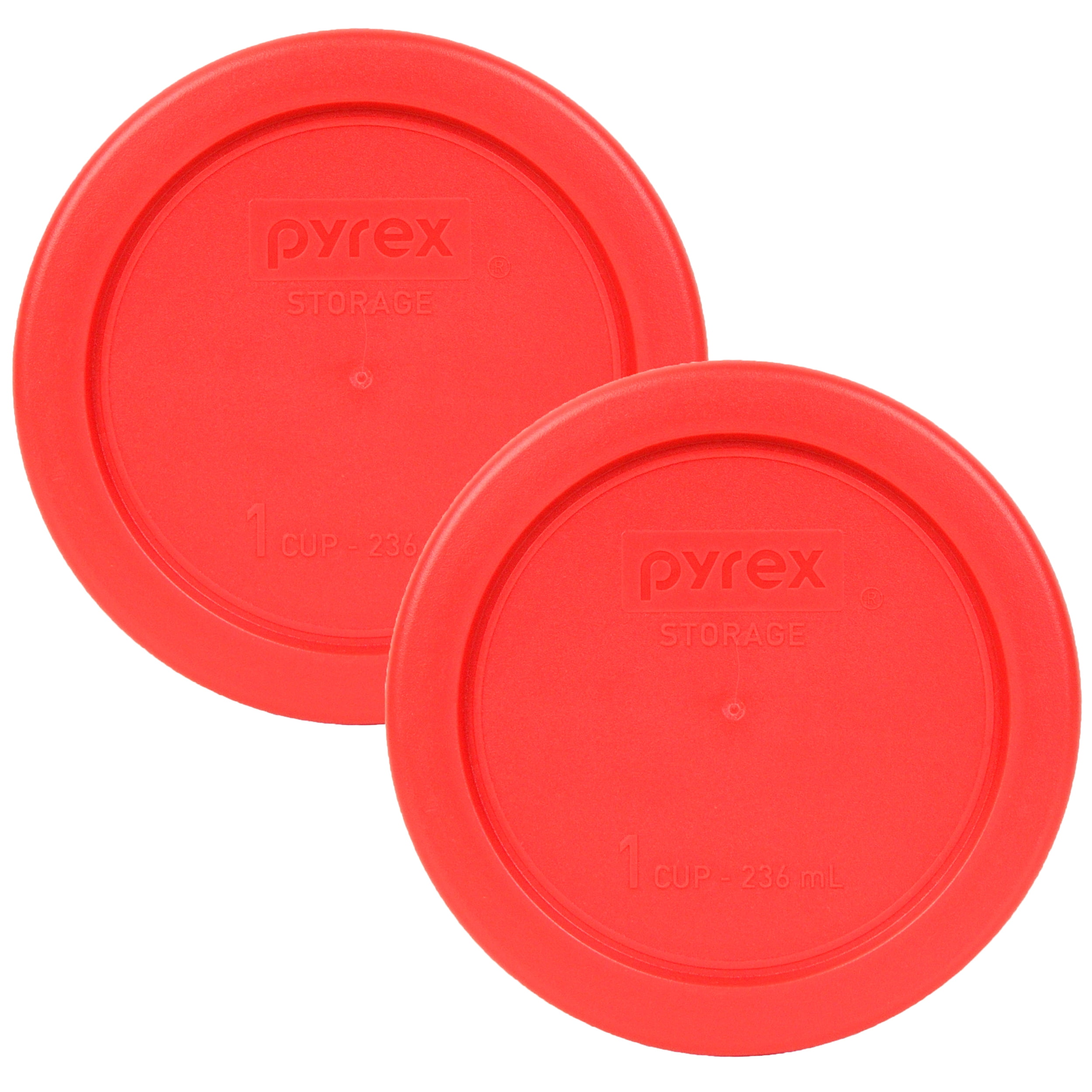 Pyrex Replacement Lid 7202PC Red Round Cover (2Pack) for Pyrex 7202 1