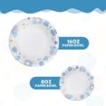 thumbnail image 4 of Paper Bowls, 60 Count 8 oz Colourful Brush Stroke Pattern Disposable Heavy Paper Bowls, Microwave Safe and Leak-Proof for Parties, BBQs, Garden Parties, Picnics and Family Gatherings, 4 of 9