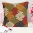 thumbnail image 2 of Indian Set of 4 PC Handwoven Kilim Pillow Cover 18x18 Square Indian Outdoor Cushions Cover Decorative Throw Pillow Cases Jute Wool Cushion Cover Boho Pillow Shams for Home Decor, 2 of 4