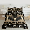 thumbnail image 2 of jejeloiu Bull Skull Bedding Comforter Set,Brown Black Aztec Twin Comforter Sets,Rustic Hunting Animals Bedding Set For Teens,Luxury Bedroom Decor Reversible,2 Pieces, 2 of 8
