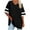 Black, variant on cfhntfmh Womens Oversized T-Shirts Fashion V Neck Half Sleeve Loose Basic Shirts Casual Baggy Striped Tunic Tops 2025
