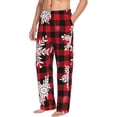 thumbnail image 2 of Balery Men'S Snowflakes On A Buffalo Plaid Pants,Sleepwear Pants,Pajama Pants,Pj Bottoms Drawstring And Pockets-Xx-Large, 2 of 9