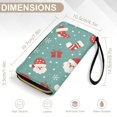 thumbnail image 6 of Womens Wallet Bifold Ladies Cluth Bag Wristlet Wrist Strap Long Purse Snow Santa Gift Sock Christmas Pattern Design, 6 of 6