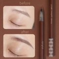 thumbnail image 2 of Lápiz de cejas marrón claro, 2 paquetes, resistente al agua, de larga duración, con punta de fieltro suave, fácil de dar forma, aspecto natural, pelos finos y delicados para las cejas, 2 of 4
