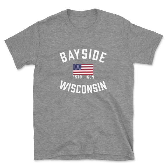 Bayside Wisconsin Patriot Men's Cotton T-Shirt