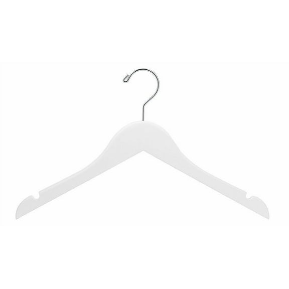 Petite Size White Wooden Dress Hanger