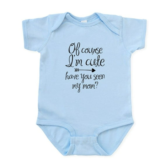 CafePress - Of Course I'M Cute Body Suit - Baby Light Bodysuit, Size Newborn - 24 Months