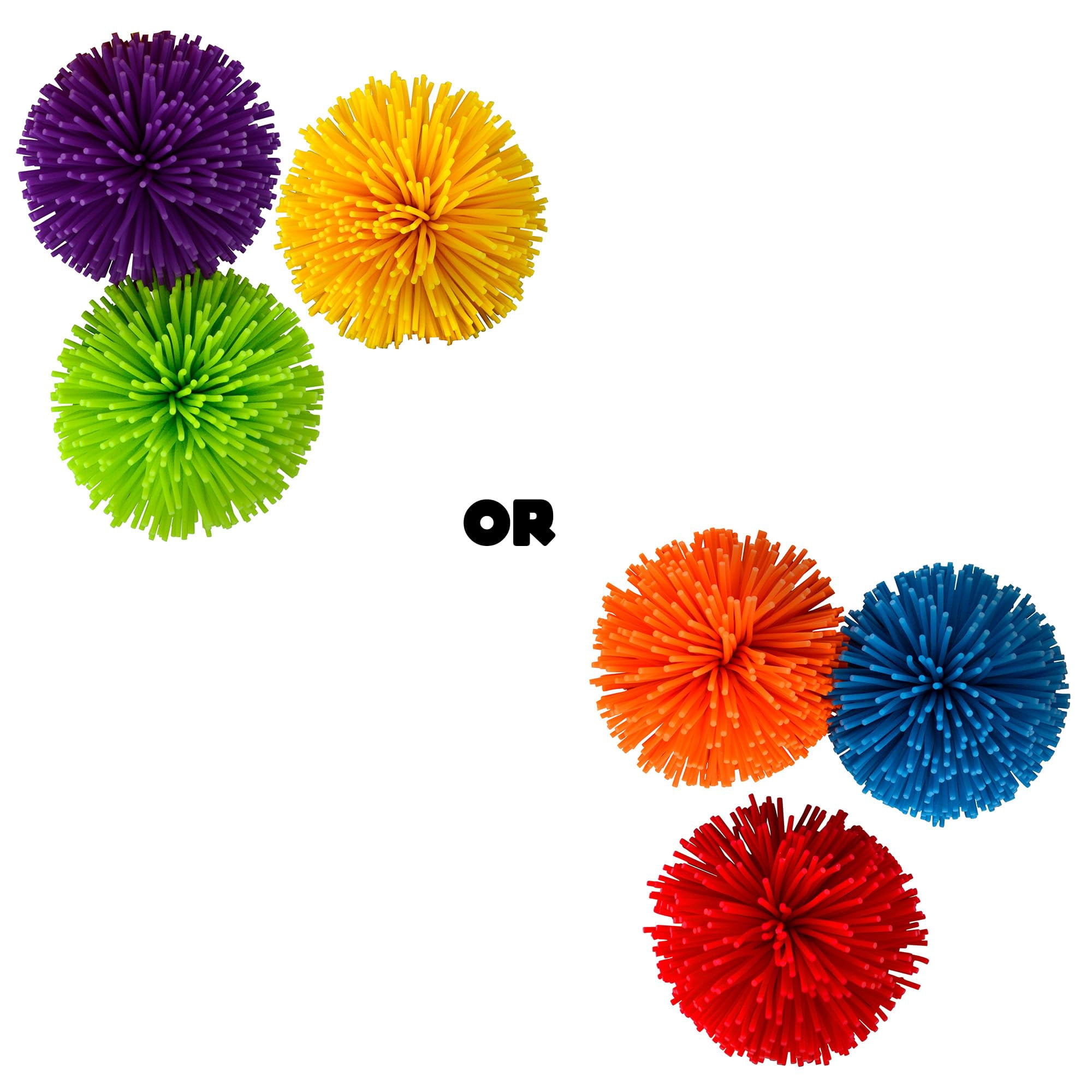 Koosh Balls, Mini Variety 3 Pack - Beach Outdoor Games for Adults and Family, Fidget Toys, Screen-Free, Ages 3+