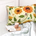 thumbnail image 4 of Naloa Sunflowers And Butterflies Pillow Covers, Throw Pillow Case Cushion Covers,Cushion for Bedroom,Couch,Home-16"x24", 4 of 6