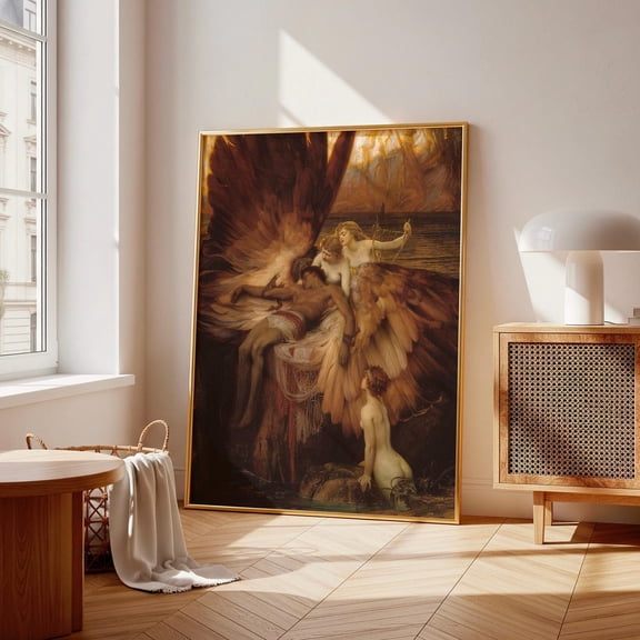 The Lament For Icarus Poster: Herbert James Draper, Vintage Wall Art, Unframed Poster Size 8x12