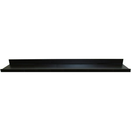 InPlace 72" W x 4.5" D x 3.5" H Floating Picture Ledge Shelf, Black
