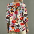 thumbnail image 5 of Polka Dot Lace Up Blouse Boho V Neck Lace Shirt Trendy Blouses Ruffle Trim Casual Loose Flowy Dressy Shirts, 5 of 5