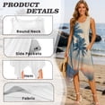 thumbnail image 6 of Garronmavis Blue Palm Tree Matching Summer Outfits for Couples Polyester Summer Beach Shirts Size 7XL and Womens Sleeveless Dress Beach Dress with Pocket, 6 of 7