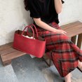 thumbnail image 3 of Bolso Tote Ante Cercanías Omnibus Gran Capacidad Contiene Interior (Vino) Rojo, 3 of 9