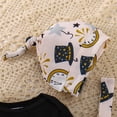 thumbnail image 4 of GobdXE 3 Piece Baby New Year Outfit Long Sleeve Bodysuit Suspender Pants Hat Holiday Celebration Clothing Set Size:3-6 Months, 4 of 9