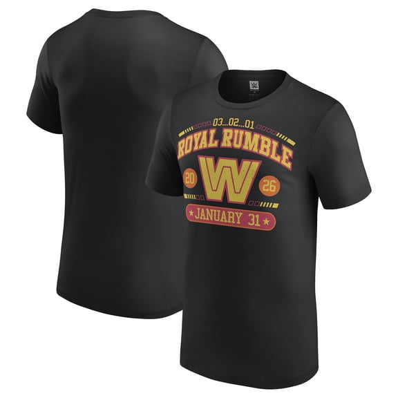Men's Black Royal Rumble 2026 Retro T-Shirt