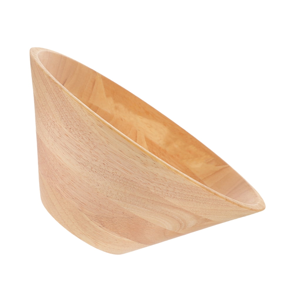 4 Count Extra Large Wood Bowl Fruit Bowl Wooden Salad Bowl 14.00X14.00X5.80CM