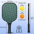 thumbnail image 3 of Pickleball Paddles Set Of 1, Fiberglass Surface, Camouflage Print, 1 Paddle, 2 Balls & Bag, 3 of 5