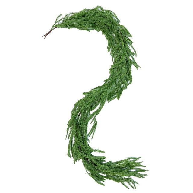 Simulation Rattan Christmas Decoration Pines Needle Wreath Soft Gel Handle Christmas Rattan Simulation Greenerys Home Decoration