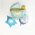 thumbnail image 3 of BalsaCircle 5 Blue Round Carriage Stars Baby Shower Mylar Foil Balloons Set Party Events Decorations Supplies, 3 of 8