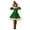 Green, variant on Women's Christmas Elf Costume Santa's Helper Costume Cute Doll Collar Dress with Stockings, Belt, Hat, Boots for Holiday Cosplay Party