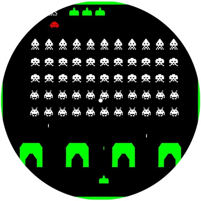 Slipmat Slip Mat Scratch Pad Feutre pour n'Importe Quel 12" LP Vinyle Tourne-Disque Tourne-Disque Personnalisé Graphique - Space Invaders 1