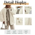 thumbnail image 5 of Cuteduck Women's Sherpa Jacket Warm Winter Casual Plush Lamb Coat S-2XL, 5 of 7