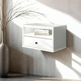 thumbnail image 1 of South Shore Essence LED Floating Side Table, in Pure White, 1 of 10