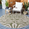 thumbnail image 2 of SAFAVIEH Courtyard Gerald Animal Indoor/Outdoor Area Rug, Grey/Green, 6'7" x 6'7" Round, 2 of 8