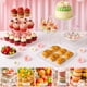 thumbnail image 4 of Juego de 11 soportes acrílicos para tartas, 3 cajas acrílicas transparentes para exhibición, soportes de mesa de postre de 4 niveles, 2 bandejas para servir, 3 mini carteles y 2 pinzas para, 4 of 6