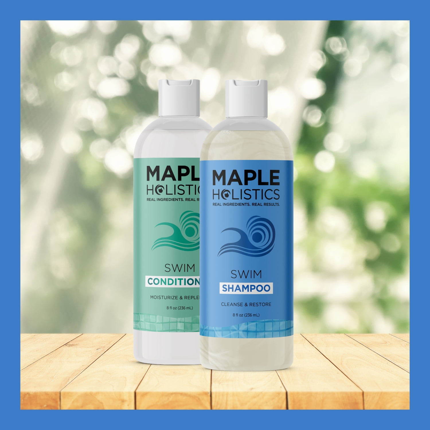 After Swim Shampoo and Conditioner Set - Chlorine Shampoo and Conditioner for Swimmers with Tea Tree and Rosemary Oil - Clarifying Shampoo for Hard Water Chlorine and Saltwater with Replenishing Oils
