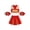 Red, variant on iiniim Girls Cheer Leader Uniform High School Crop Top with Pleated Skirt Carnival Party Dancewear Blue 6