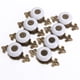 thumbnail image 1 of FELTECHELECTR 2 pomos de metal para puertas de armarios, cajones y armarios, estilo retro vintage (blanco y bronce)., 1 of 6