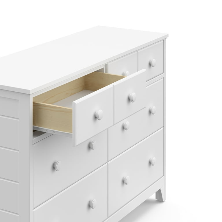Storkcraft Moss Drawer Nursery Double Dresser, White