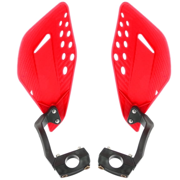 DINHEAROM 1Pair Red Motorcycle Handguards with Comfortable Grip and Universal Handlebar Fit