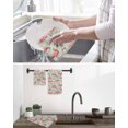 thumbnail image 5 of Red Flamingo Kitchen Dish Towels for Drying Dishes Set of 4, Summer Tropical Plants Leaves Botanical Green Waffle Weave Microfiber Hand Tea Bathroom Towels Quick Dry & Absorbent Towel 15.7x23.6, 5 of 7