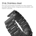 thumbnail image 2 of Metal Band Compatible with Fitbit Versa 2, Versa, Versa Lite Edition, Solid Stainless Steel Strap Replacement Wristband Business Bracelet, Black, 2 of 7