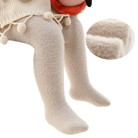 

Zlekejiko Baby Girls Soft Warm Winter Tights Stocking Cotton Toddler Full Length Pants Tights Children Leggings Pantyhose